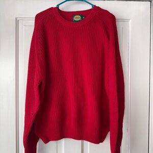 Cabela's Bright Red Crewneck Sweater